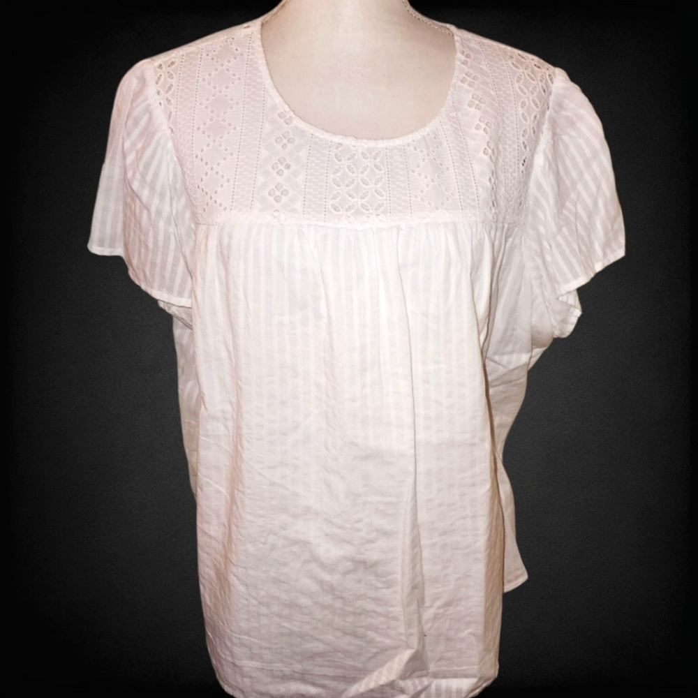 ELLA MOSS Cotton Eyelet Blouse